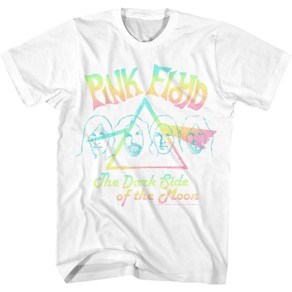 Dark Side Of The Moon Pastel Rainbow Pink Floyd Tshirt - Picture 1 of 4